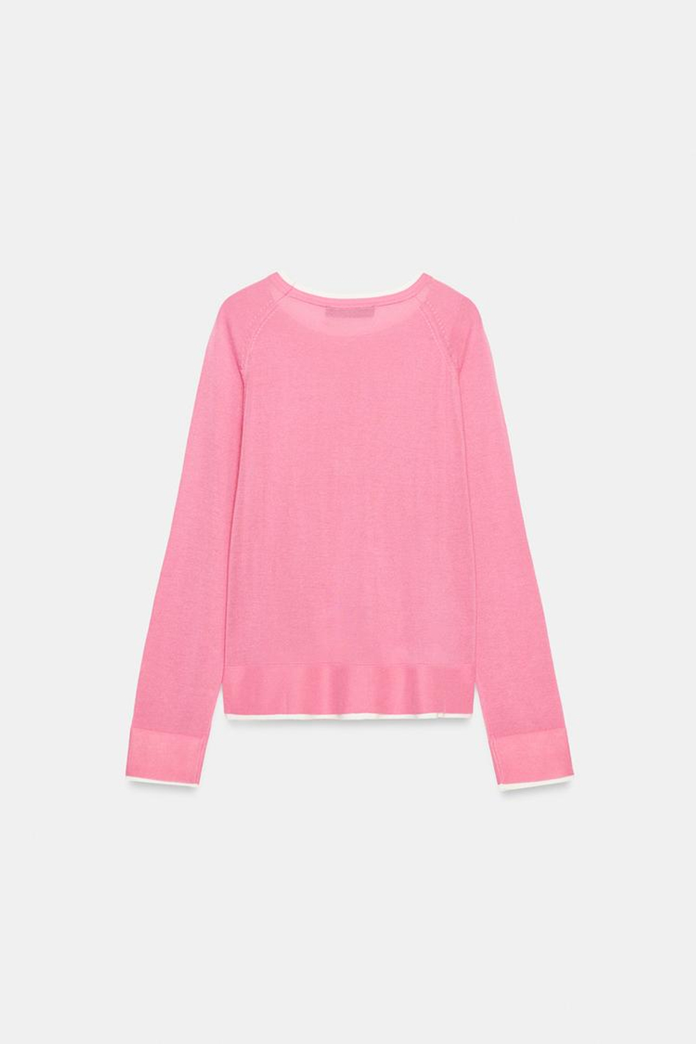 ZARA ТРИКОТАЖНЫЙ ДЖЕМПЕР, РОЗОВЫЙ