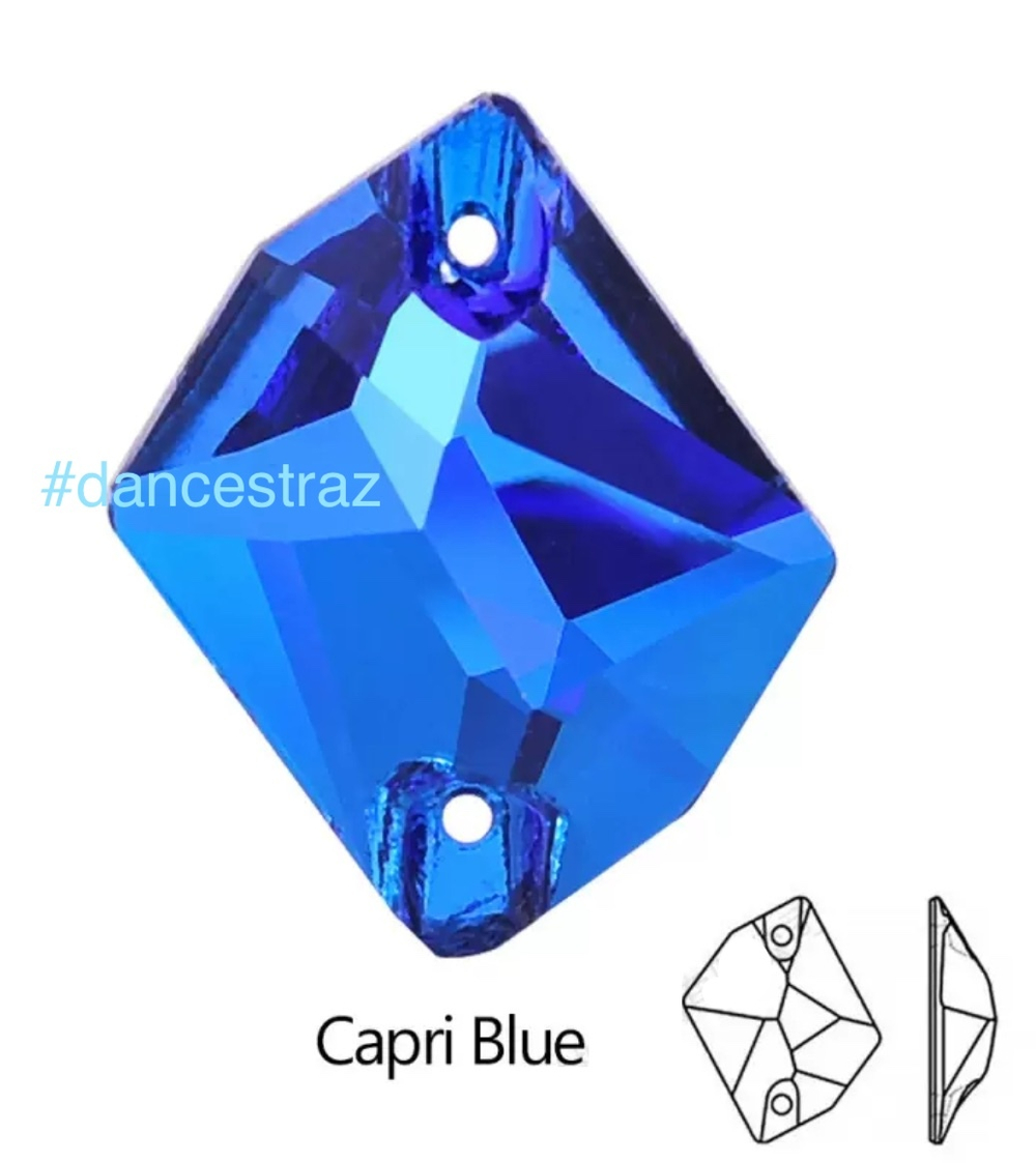 Стразы пришивные, Cosmic, Сapri Blue, 243, 13*17mm, (96 ea/pkg), 5A+, (F2)