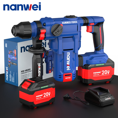 Перфоратор аккумуляторный Nanwei NW-H8281 (20V, 4 Дж, SDS-Plus, 2 АКБ 6 Ач)