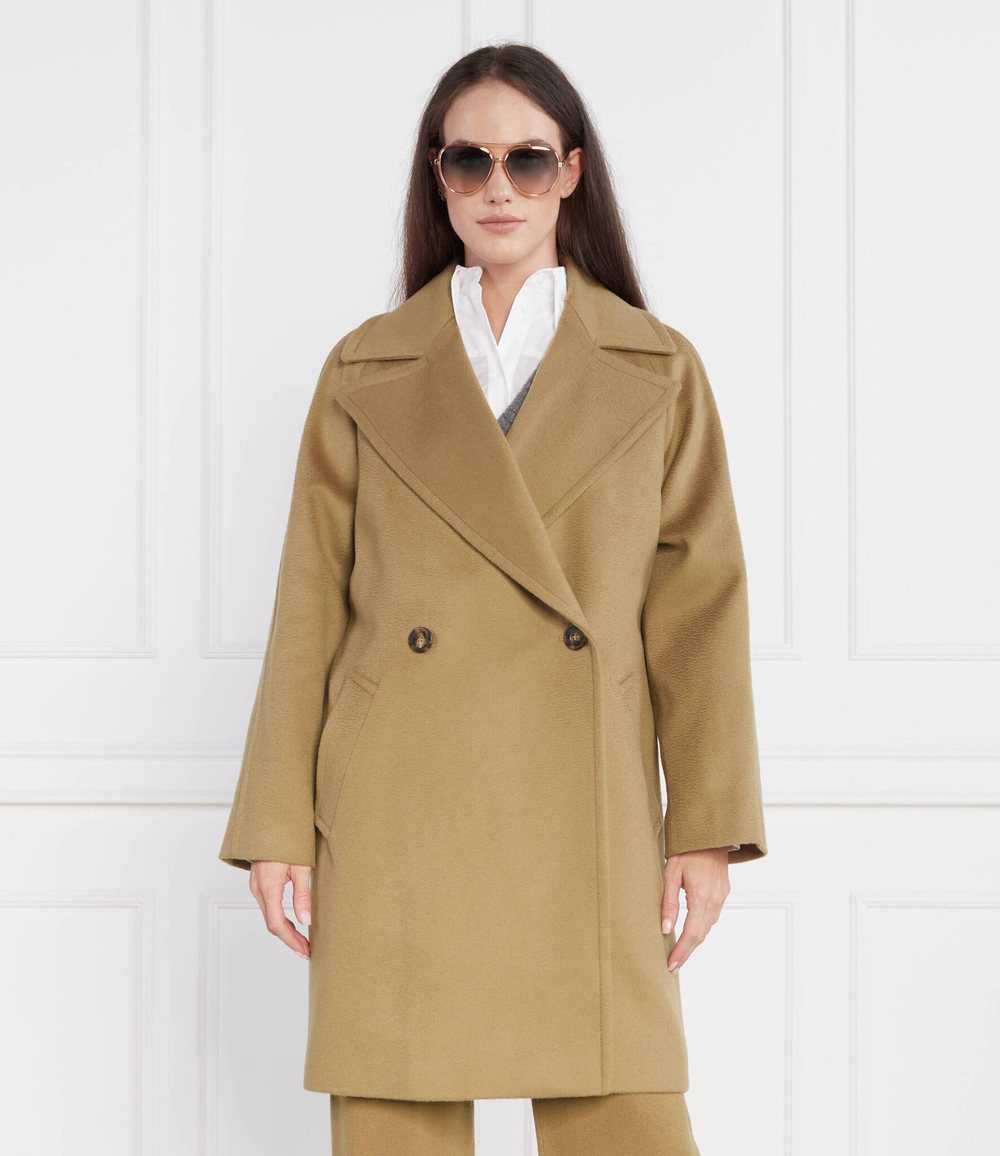 Хлопковое пальто Weekend MaxMara - коричневый(501608336)