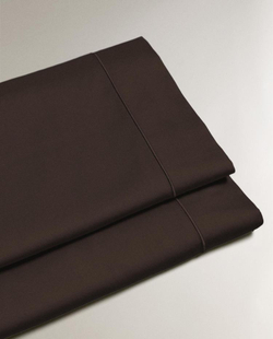 ZARA HOME САТИНОВАЯ ПРОСТЫНЯ (300 НИТЕЙ), КОРИЧНЕВЫЙ