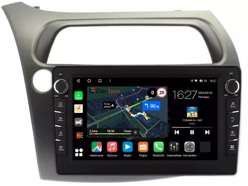 Магнитола для Honda Civic 8 (5d) 2006-2011 (поддержка климата - опция) - Canbox 9-HO107N Android 10, Быстрая, CarPlay, 4G SIM-слот