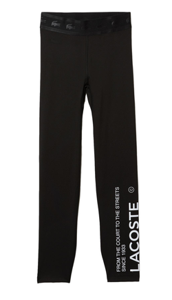 Leginsy Lacoste SPORT Prints And Inscriptions Leggings - черный