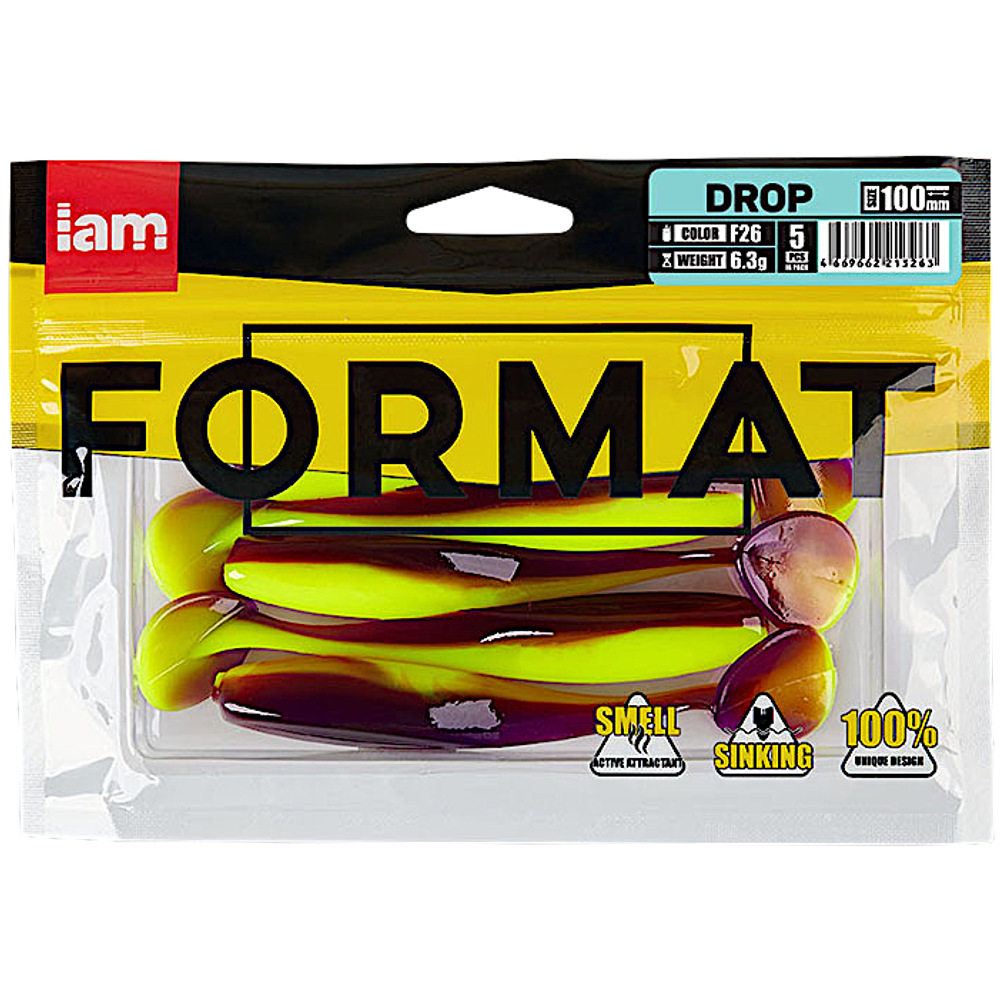 Мягкая приманка IAM Format Drop 100мм 6.3г -