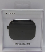 Кожаный чехол для AirPods Pro K-DOO CrashGuard черный