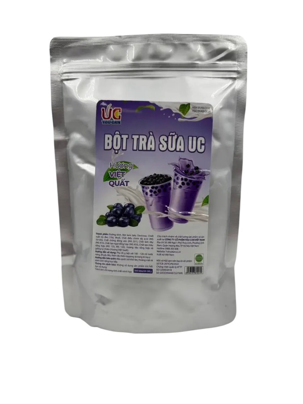 Порошок для Bubble Tea со вкусом голубики, 500гр