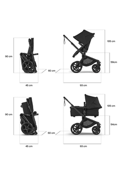 Bugaboo Коляска 2 в 1 Fox 5 Renew complete Graphite/Moon Grey-Moon Grey