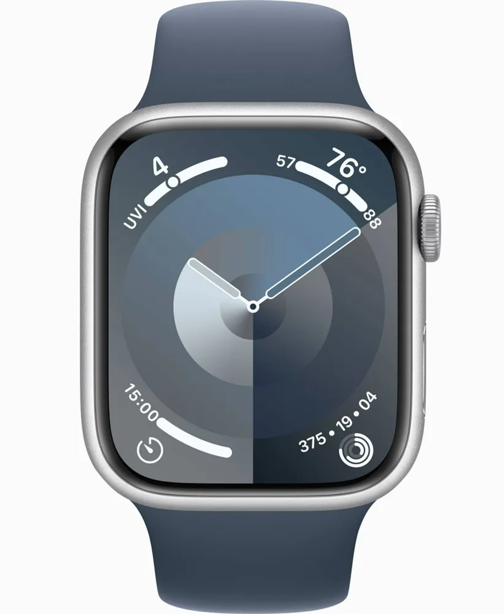 Умные часы Apple Watch Series 9 45mm Silver Al Storm Blue SB S/M GPS (MR9D3)