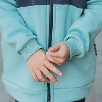 Толстовка Колор блок "Графит/Бриз" утепленная