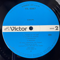 Винтажная виниловая пластинка LP Europe (Japan 1983) (Obi)