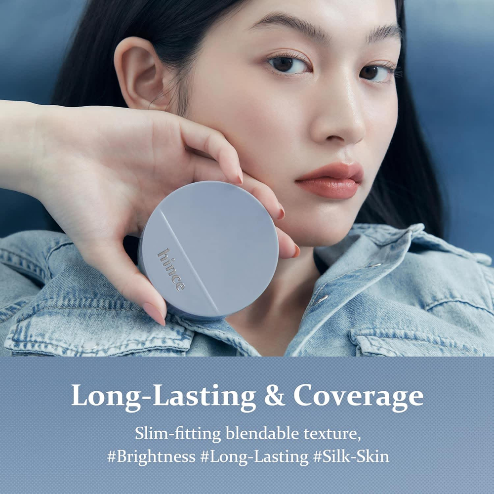 Hince, Second Skin Mesh, матирующий кушон, SPF 40 PA++, оттенок 23 песочный, 12 г (0,42 унции)