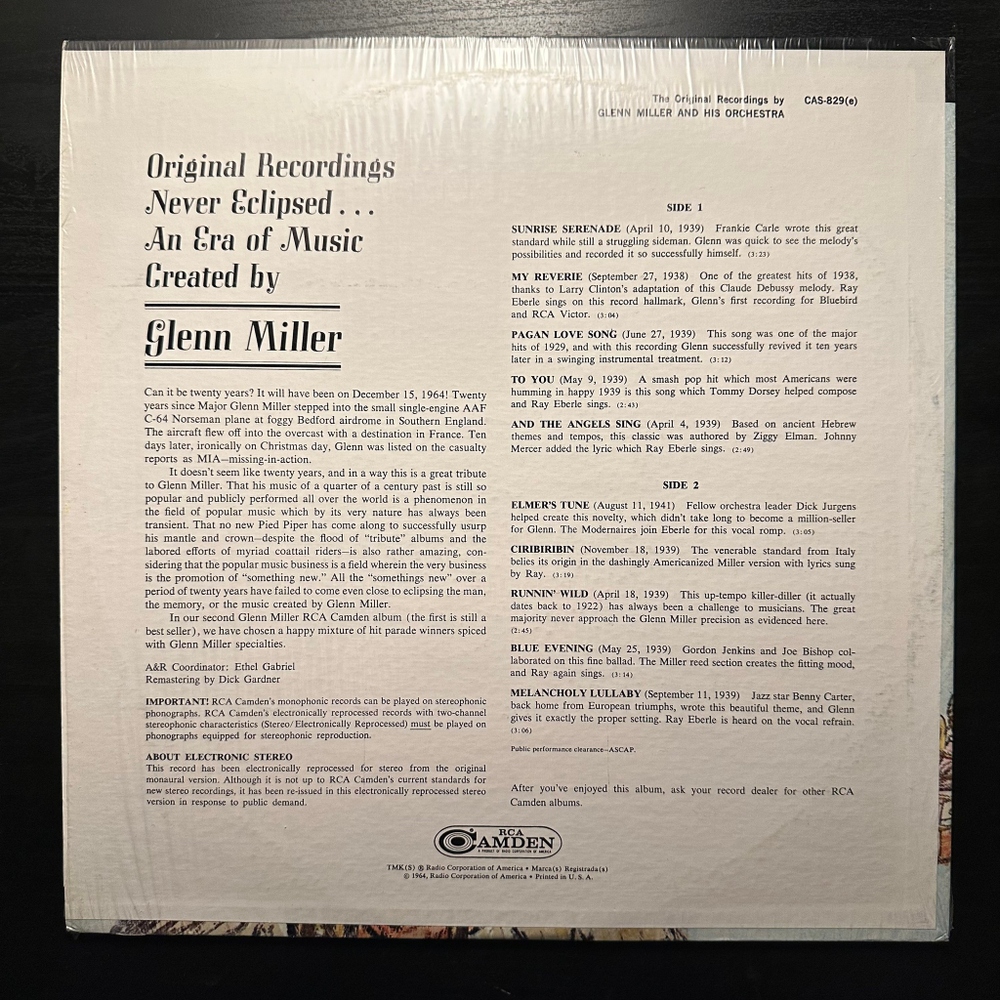 Glenn Miller And His Orchestra - The Original Recordings (США 1964г.)