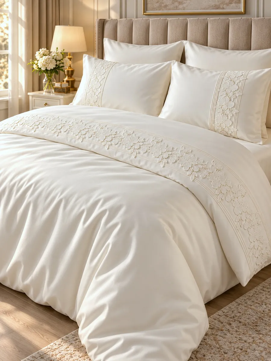 Gelin Home КПБ 6 пр. SULTAN кремовый цвет пододеяльник 200*220, простынь 240*260, наволочки 50*70 2шт, декоративные наволочки 50*70 2шт GLNN186 — фото 11