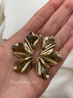 Серьги "Лепесток" золотистые