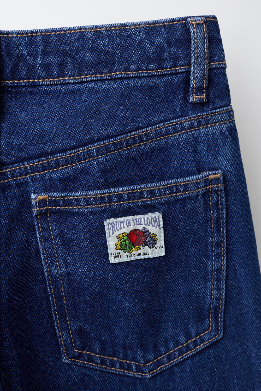 ZARA - FRUIT OF THE LOOM™ ДЖИНСЫ СВОБОДНОГО КРОЯ, СИНИЙ