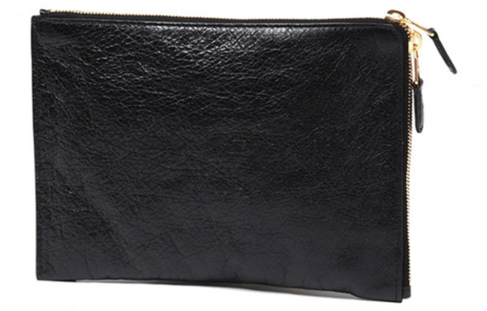 Balenciaga Sheepskin Clutch Regular Women"s Black
