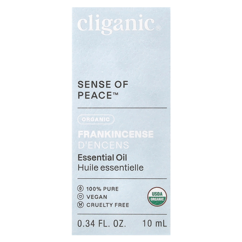 Cliganic, Sense of Peace ™, органическое эфирное масло ладана, 10 мл (0,34 жидк. Унции)