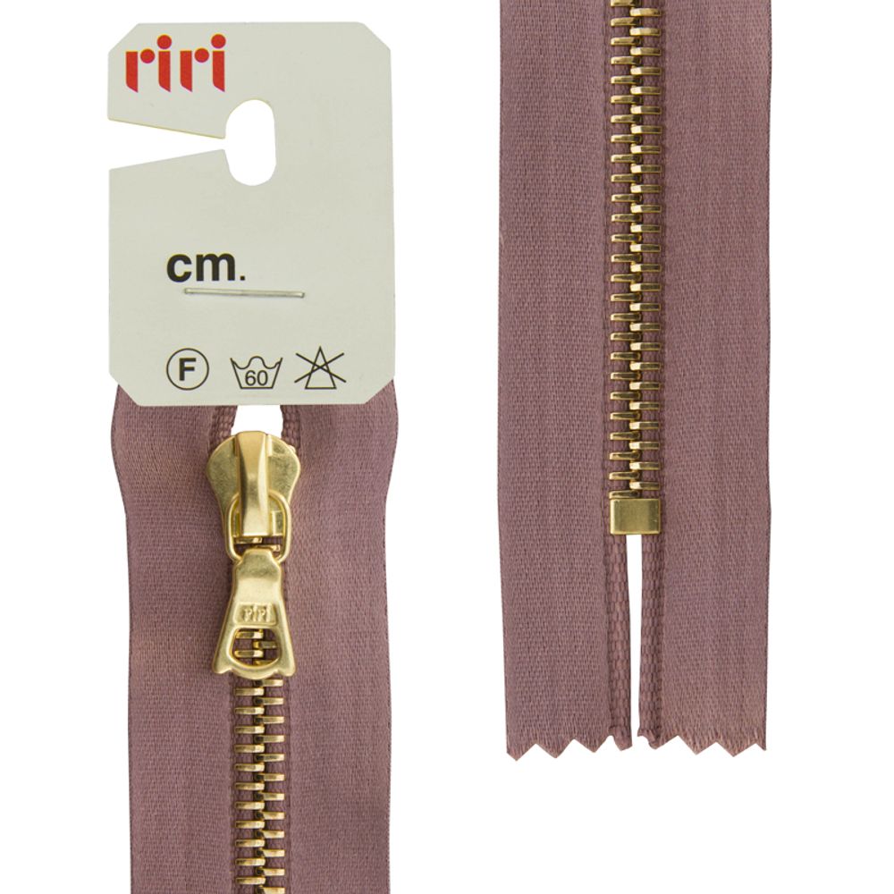 Молния металл RIRI Т6 (6 мм) 1 зам., н/раз., 16 см, Gold, атласная тесьма, цв.9419, серо-сиреневый, 1 шт Молния металл RIRI Т6 (6 мм) 1 зам., н/раз., 16 см, Gold, атласная тесьма, цв.9419, серо-сиреневый, 1 шт