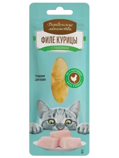 Деревенские лакомства филе курицы с таурином 10г