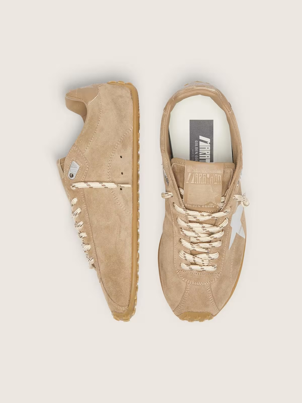 Marathon Speed with tobacco suede upper and silver star