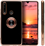 Стильный глянцевый чехол для HONOR 10i, 10 LITE, 20 LITE, P SM 20199 с кольцом-подставкой и бархатной подкладкой