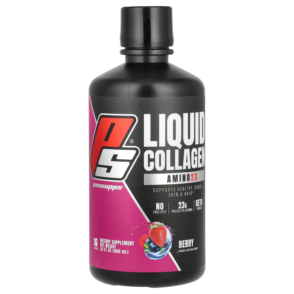 ProSupps, Amino 23, жидкий коллаген, ягодный, 960 мл (32 жидк. Унции)