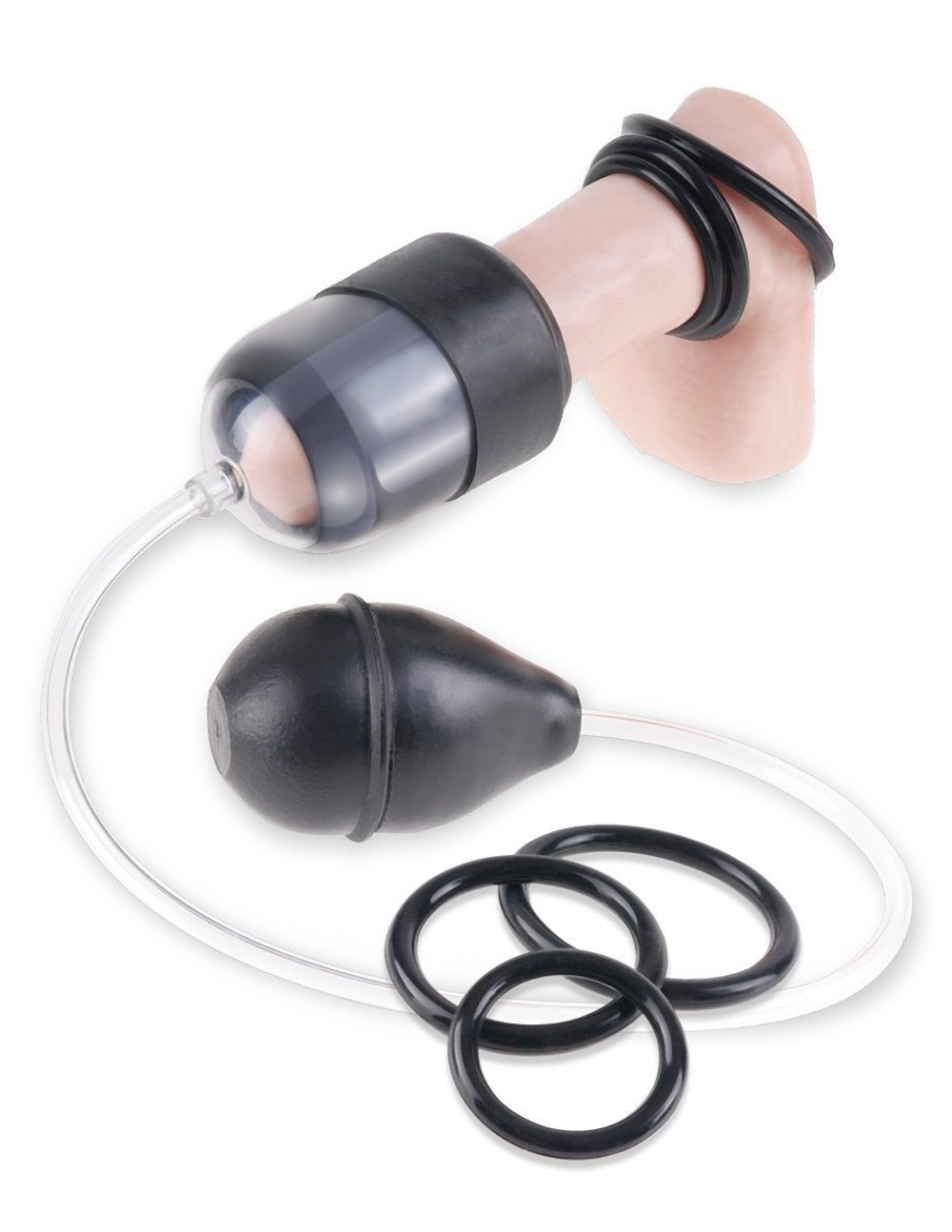 Компактная помпа-насос для головки Suck N’ Stroke Head Pump (Цвет: черный)