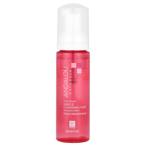 Andalou Naturals, 1000 Roses, нежная очищающая пенка, для чувствительной кожи, 163 мл (5,5 жидк. унц.)