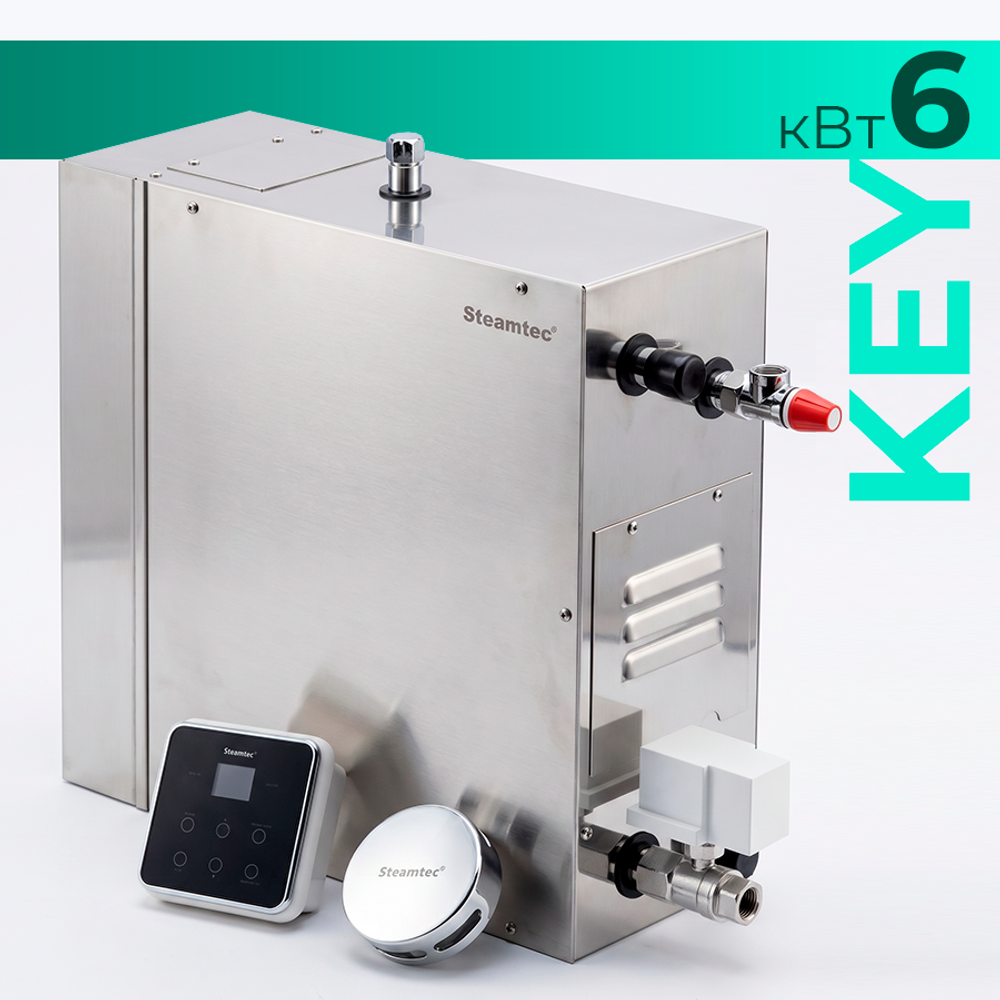 Steamtec TOLO KEY 60 - 6 кВт (ВЛАГОСТОЙКИЙ модуль управления), парогенератор для хамама и турецкой бани