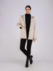 Куртка женская из натуральной кожи с капюшоном Турция