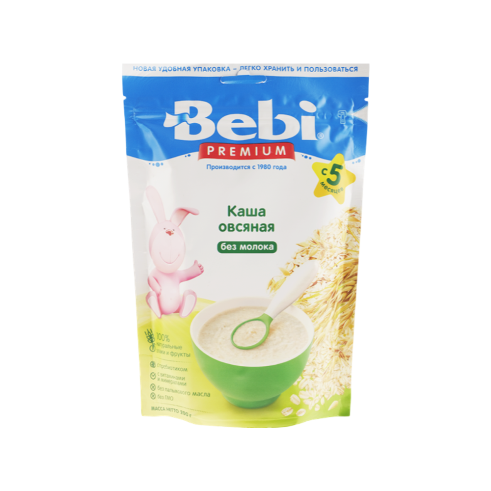 Каша безмолочная Bebi Premium 200 г Овсяная (с 5 мес.)