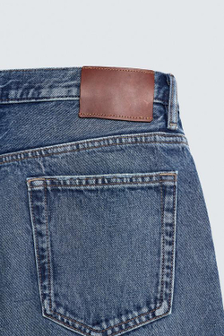 ZARA ДЖИНСЫ STRAIGHT FIT, СИНИЙ