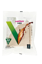 Бумажные фильтры для кофе Hario V60, 02 небеленые , 100 шт. (Япония)