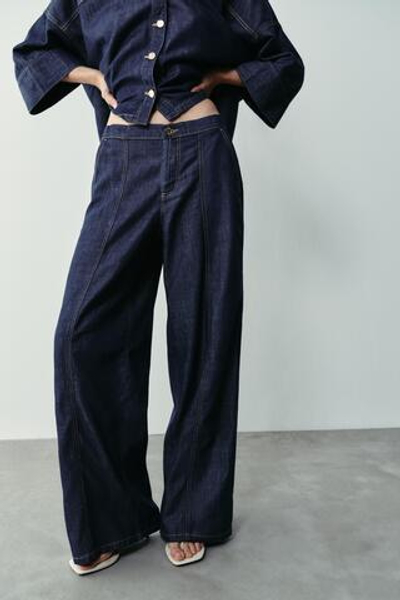 ДЖИНСЫ Z1975 JOGGER WIDE-LEG С ВЫСОКОЙ ПОСАДКОЙ — ZARA