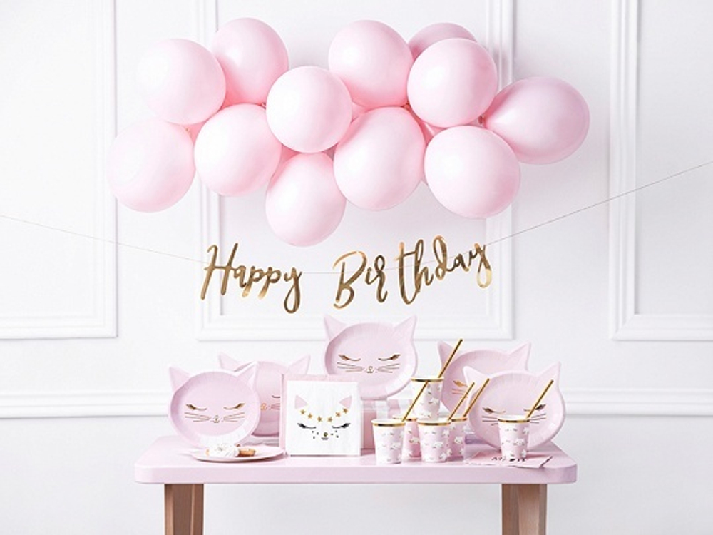 Гирлянда "С Днем Рождения" [Happy Birthday] (розовое золото) 62 см
