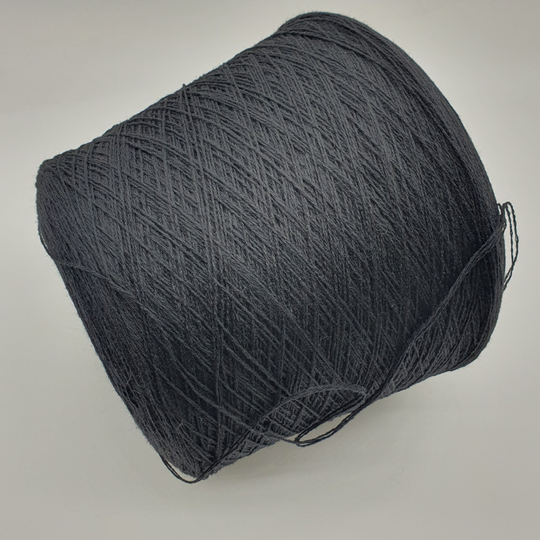 Пряжа Zegna Baruffa KENT 2/18 (100% мериносовая шерсть кардная), 900м/100гр), черный