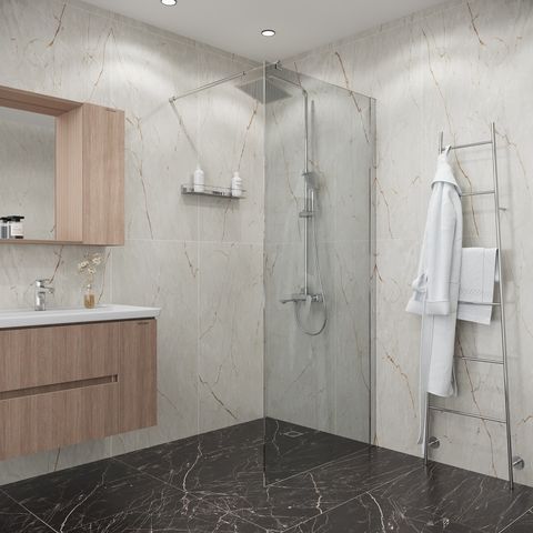 Душевая перегородка Niagara Eco (70х190) хром, стекло прозрачное