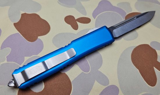 Автоматический нож Microtech Ultratech 121-10BL c клинком из стали M390, рукоять алюминий