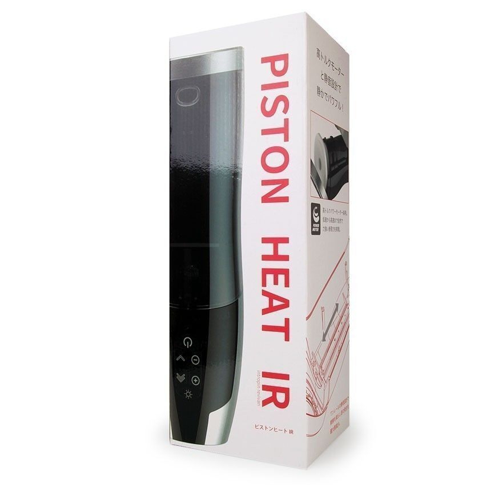 Вибромастурбатор Piston Heat с возвратно-поступательными движениями и нагревом (Цвет: черный)
