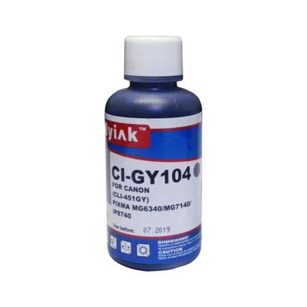 Чернила для CANON CLI-451GY (100мл, grey, Dye) CI-GY104 Gloria™ MyInk Чернила для CANON CLI-451GY (100мл, grey, Dye) CI-GY104 Gloria™ MyInk