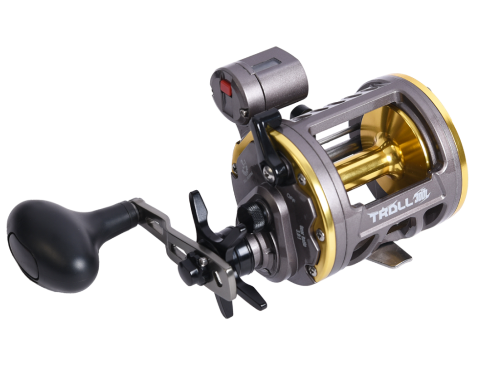 Катушка мультипликаторная Black Side TROLL PRO 300L (лев. рука)