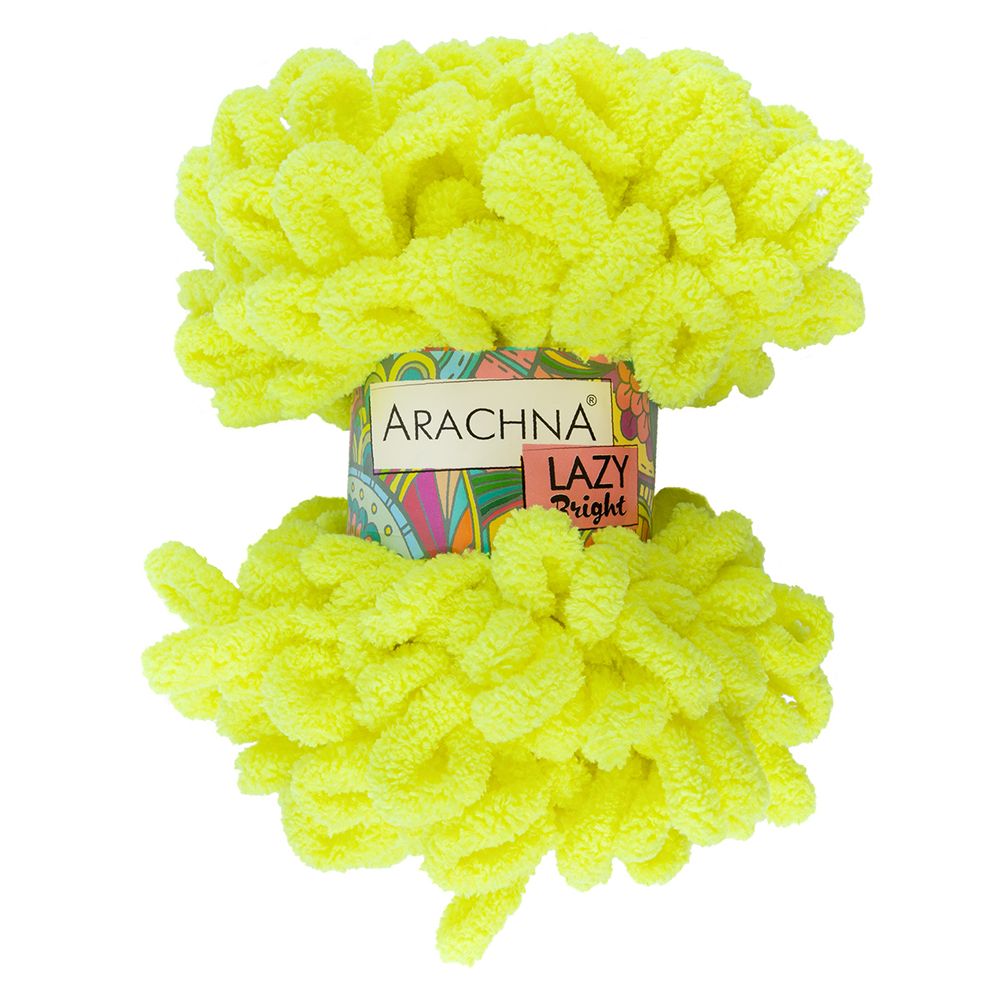 Пряжа Arachna Lazy Bright / уп.5 мот. по 100г, 8.5 м, 03 желтый неон Пряжа Arachna Lazy Bright / уп.5 мот. по 100г, 8.5 м, 03 желтый неон