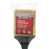 Кисть плоская "Профи" 3", натуральная щетина, деревянная ручка MTX — фото 4