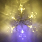 Гирлянда для дома БАХРОМА «Снежинка» ш2,5 м* в0,6/0,9м 130 ламп LED, IP-20, Теплый белый, белый мерцает (возможность соединения)