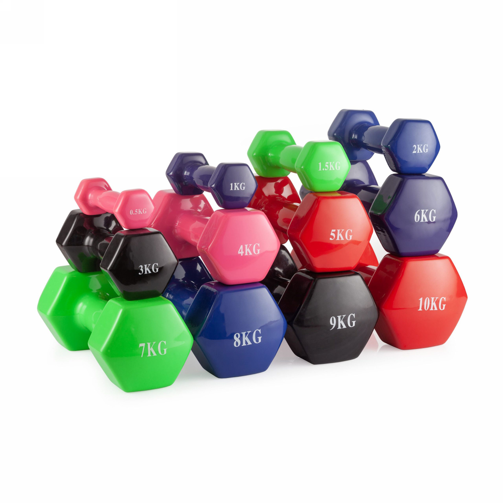 Гантель неразборная 3 кг. винил (2 штуки) VictoryFit VF-DV030-2