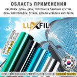 Пленка солнцезащитная зеркальная R BLUE 15 LUXFIL, (рулон)