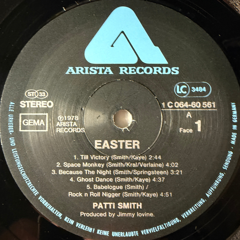 Patti Smith Group – Easter (Германия 1978г.) Т