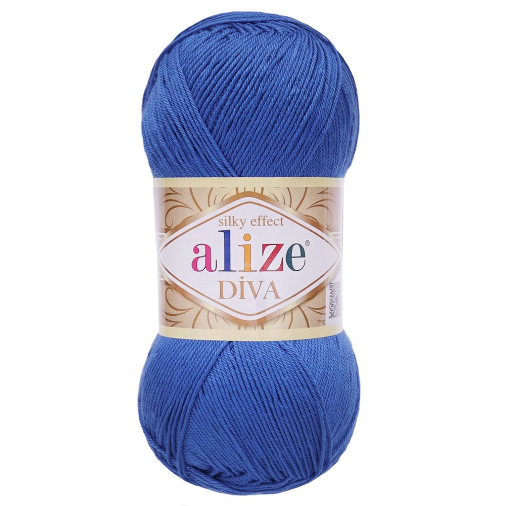 Пряжа Alize (Ализе) Diva / уп.5 мот. по 100 г, 350м, 132 василек A
