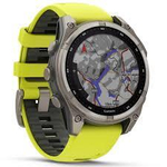 Смарт-часы Garmin Fenix 8 Solar 47мм Sapphire Titanium с желтым ремешком, 010-02906-21