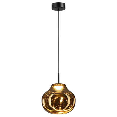 5097/4LA PENDANT ODL25 363 черный/золотой/металл/стекло Подвес LED 4W 4000K 388Лм VASO